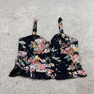 Band Of Gypsies Blouse Women’s Multicolored Floral Sleeveless Size Large